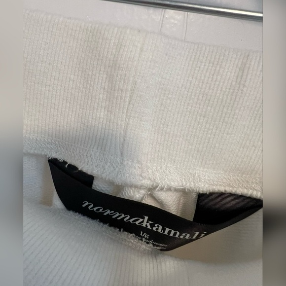 Norma Kamali Semi Flare White Wide Leg sweatpants Size L - Picture 2 of 4